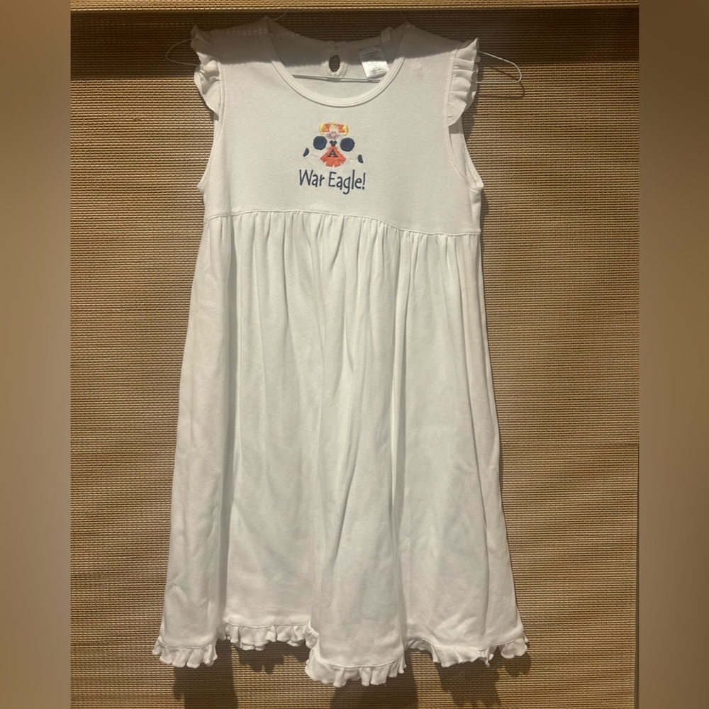 Kids White dress with War Eagle Design